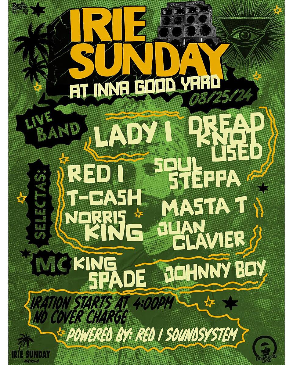 Irie Sunday Returns to Inna Good Yard in Manila, Philippines on August 25, 2024